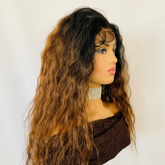 26” Ombre Brown 13x4 Lace Front Wig - Curling/Flat Iron Safe - Picture 7 of 14